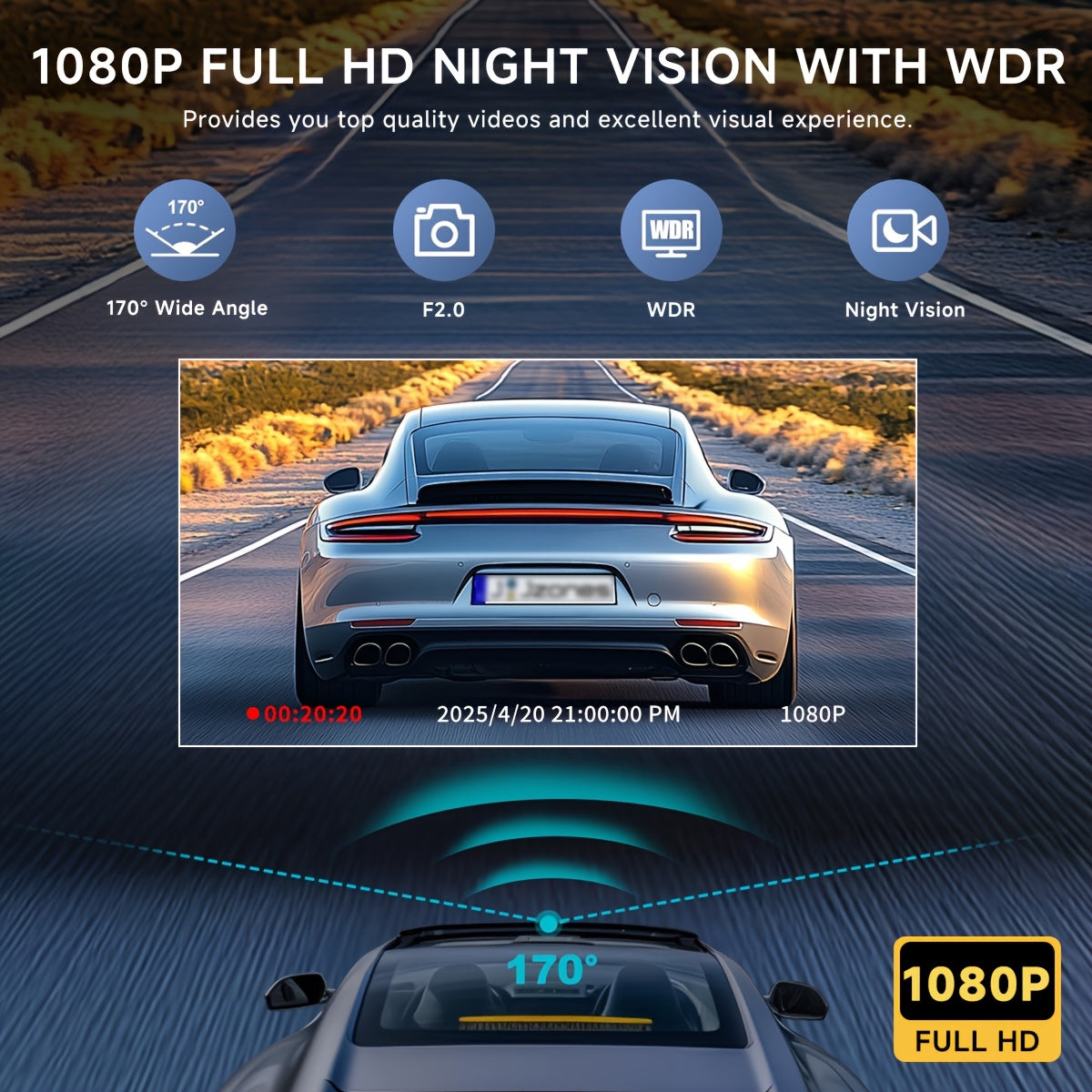 DriveVision Pro Dual HD Dashcam